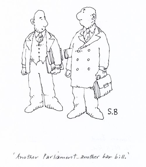 'Another Parliament . . . another bar bill.'