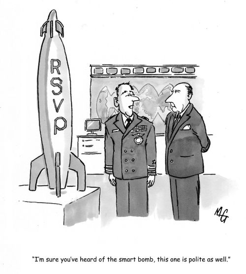 'I'm sure you've heard of the smart bomb, this one is polite as well.'