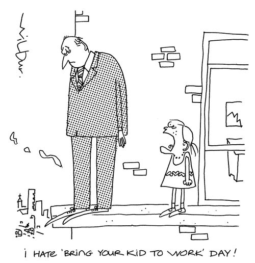 'I hate 'bring your kid to work' day!'