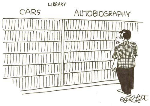 Library: cars...autobiography.