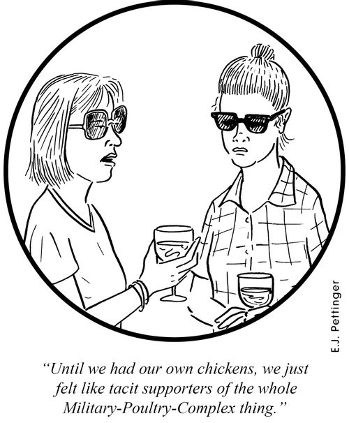 'Until we had our own chickens, we just felt like tacit supporters of the whole Military-Poultry-Complex thing.'