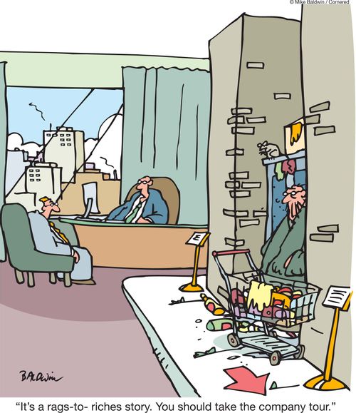 'It's a rags-to- riches story. You should take the company tour.'