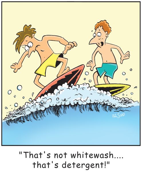 'That's not whitewash....that's detergent!'