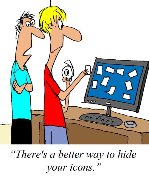'There's a better way to hide icons.'