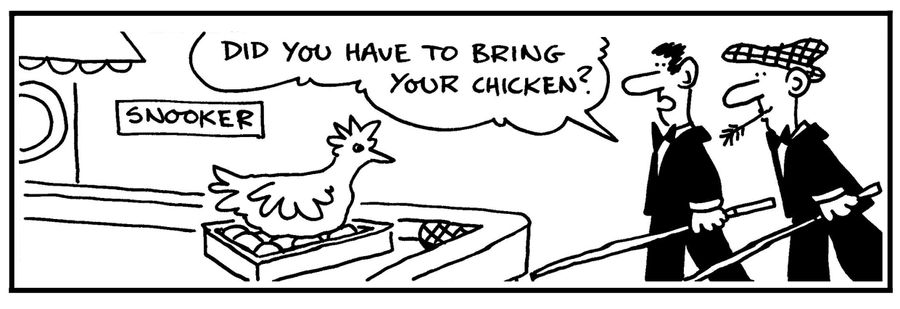 'Did you have to bring your chicken?'