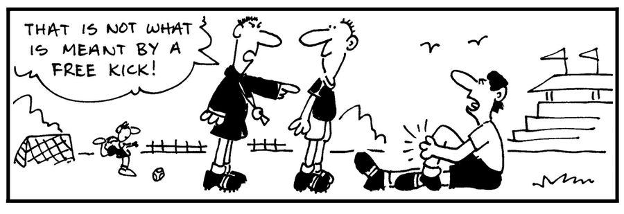 'That's not what is meant by a free kick.'