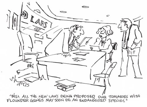 'With all the new laws being proposed, our tomatoes with founder genes may soon be an endangered species.'
