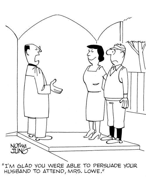 'I'm glad you were able to persuade your husband to attend, Mrs. Lowe.'