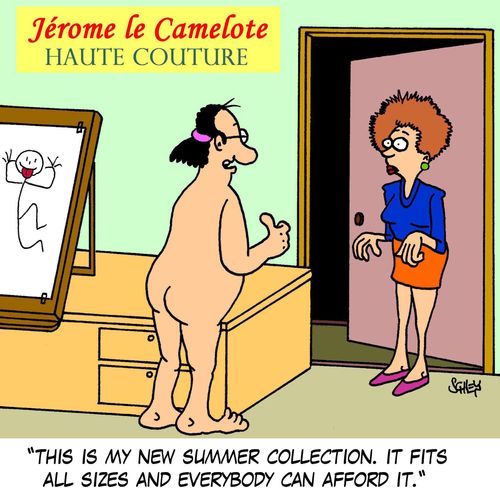 'This is my new summer collection. It fits all sizes and everybody can afford it.'