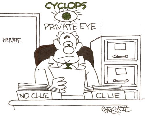 Cyclops Private Eye: No Clue. . . Clue.