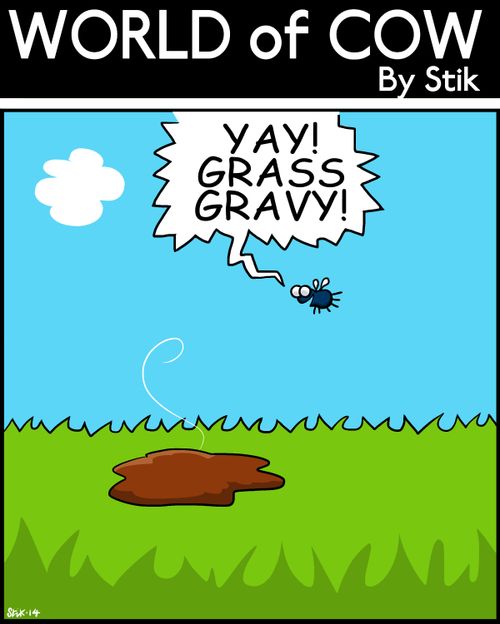 'YAY! Grass gravy!'