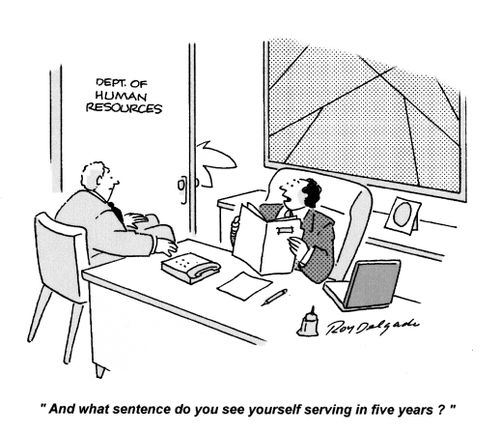 'And what sentence do you see yourself serving in five years?'