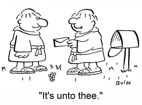 'It's unto thee.'