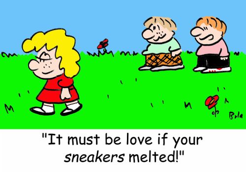 'It must be love if your sneakers melted!'