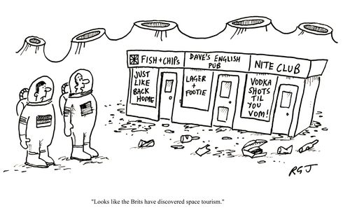 'Looks like the Brits have discovered space tourism.'