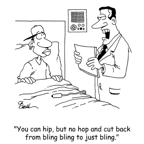 'You can hip, but no hop and cut back from bling bling to just bling.'