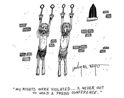 'My rights were violated...I never got to hold a press conference.'
