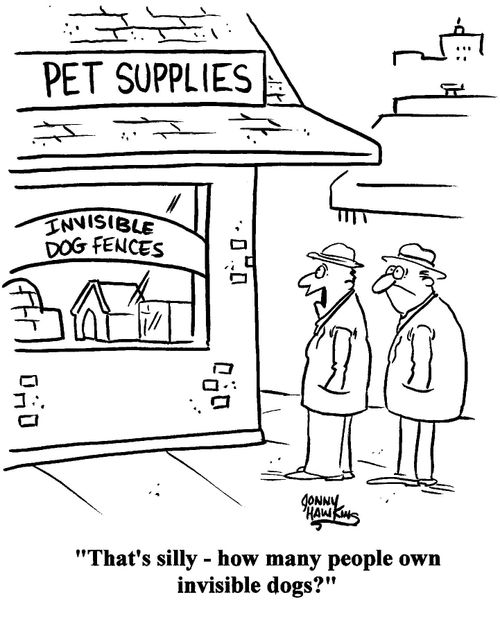 That's silly - how many people own invisible dogs?