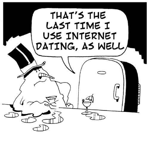 'That's the last time I use internet dating as well.'