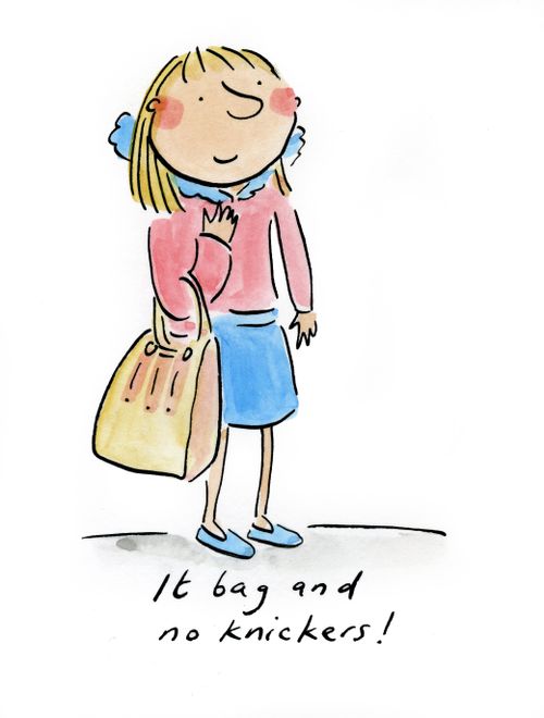 It bag and no knickers!