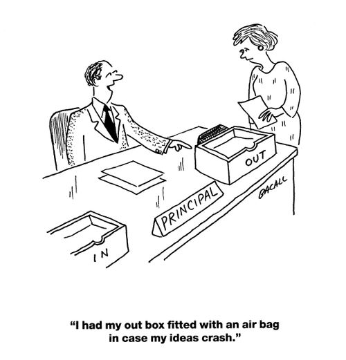'I had my out box fitted with an air bag in case my ideas crash.'