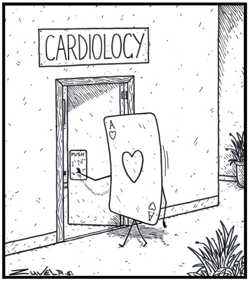 An Ace of Hearts going in for a check-up.