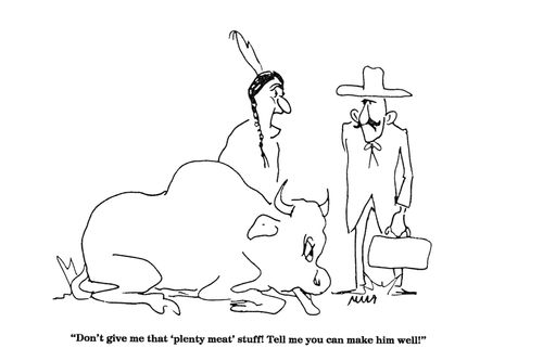 'Don't give me that 'plenty meat' stuff! Tell me you can make him well!'