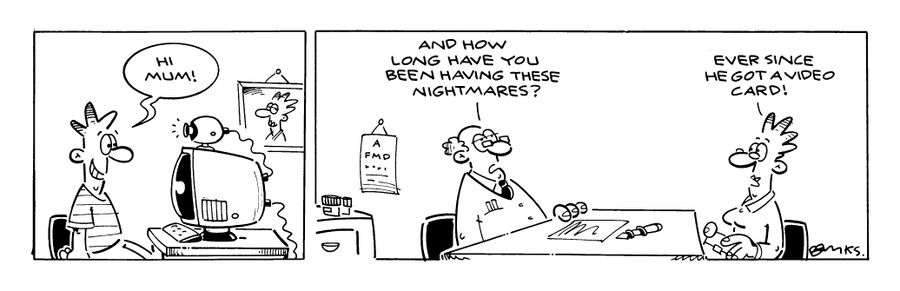 Nethead strip: Mother having nightmares over a video card