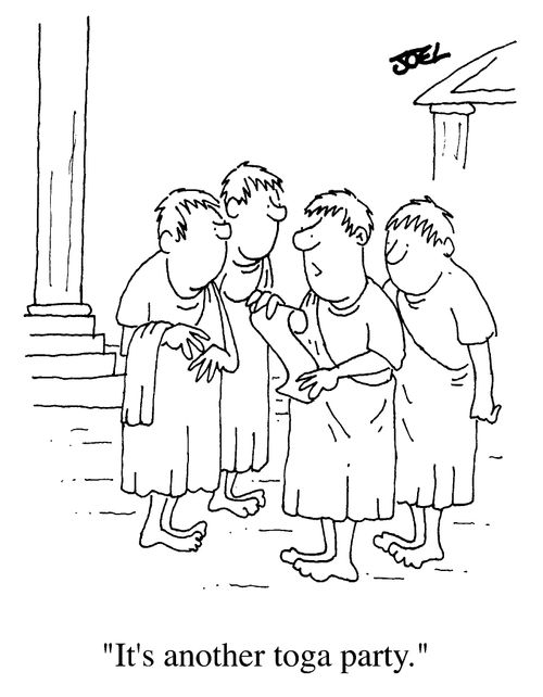 It's another toga party