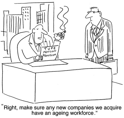 'right, make sure any new companies we acquire have an ageing workforce'