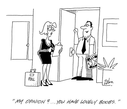 'My opinion?...You have lovely boobs.'