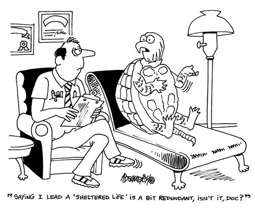 'Saying I lead a 'sheltered life' is a bit redundant, isn't it, Doc?'