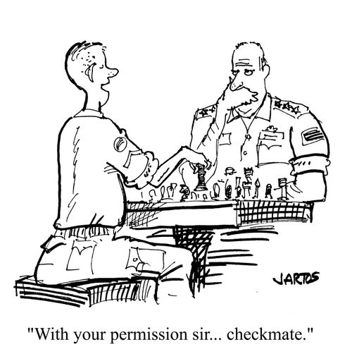 'With your permission sir... checkmate.'