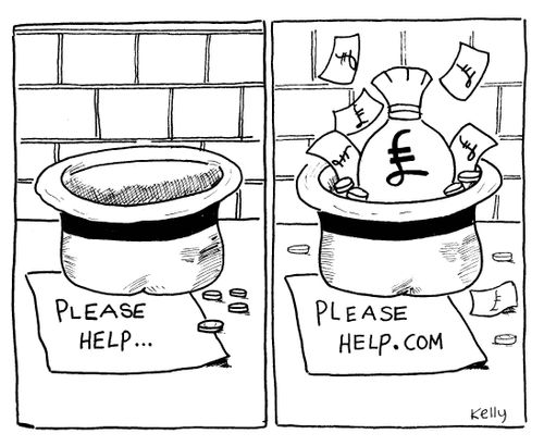 Dotcom begging.