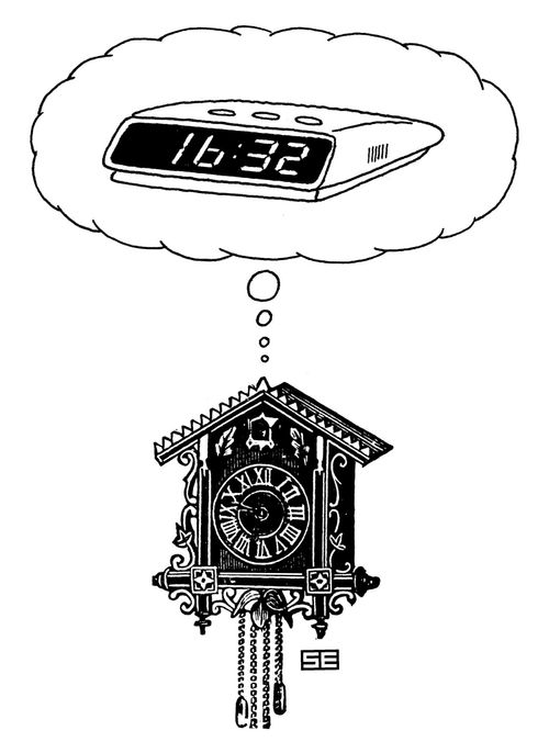 Clock dreams of being digital.