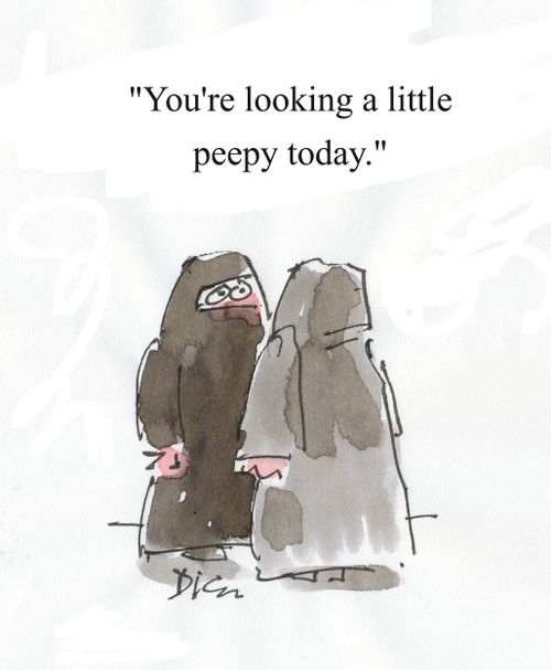 'Your looking a little peepy today.'