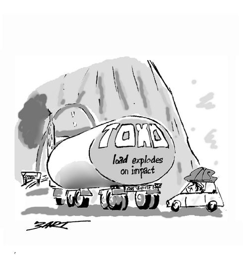 Load explodes on impact.