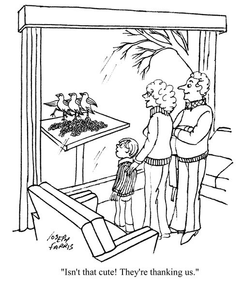 'Isn't that cute! They're thanking us.'