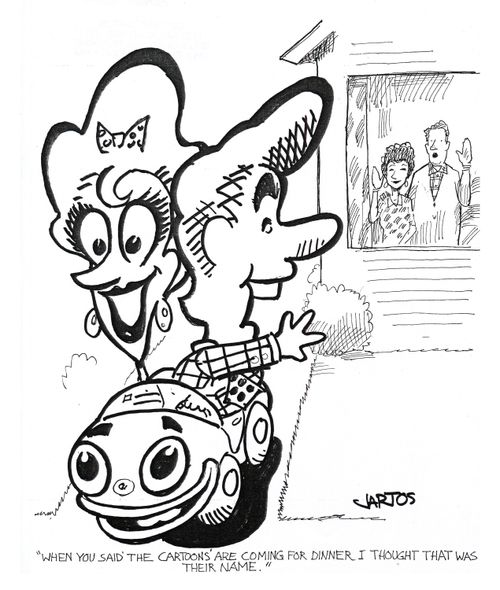 'When you said 'the Cartoons' are coming for dinner. I thought that was their name.'