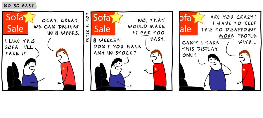 Sofa Sale: 'I like this sofa - I'll take it.'