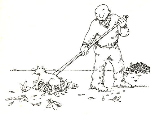 101 uses of a dead cat: leaf rake