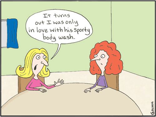 "It turns out I was only in love with his sporty body wash."