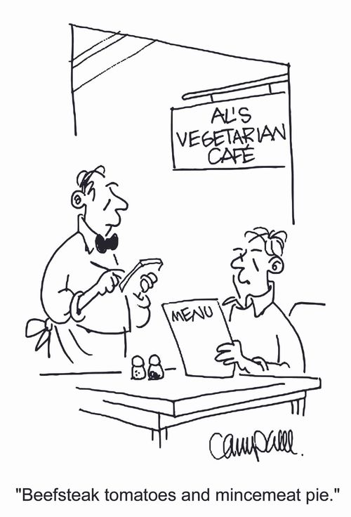 'Beefsteak tomatoes and mincemeat pie.'