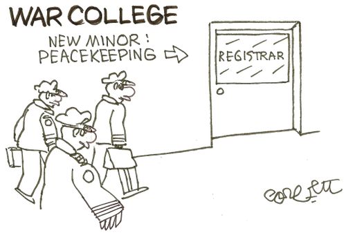 WAR COLLEGE, new minor: peacekeeping.