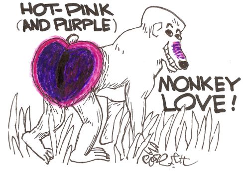 Hot pink (and purple) monkey love!