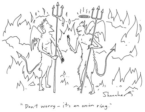 'Don't worry - it's an onion ring.'