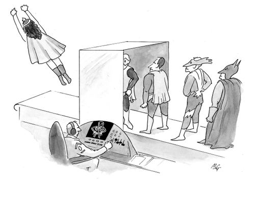 super heroes have to undergo pre flight scans.