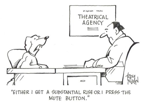 'Either I get a substantial rise or I press the mute button.'