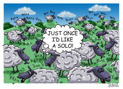 'Just once I'd like a solo.'