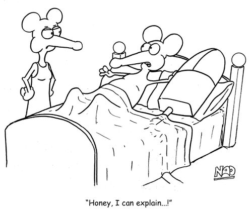'Honey, I can explain...!'